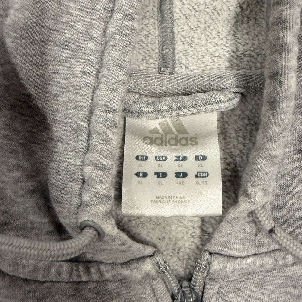 Adidas Gray Hoodie with Black Stripes - Picture 3 of 4